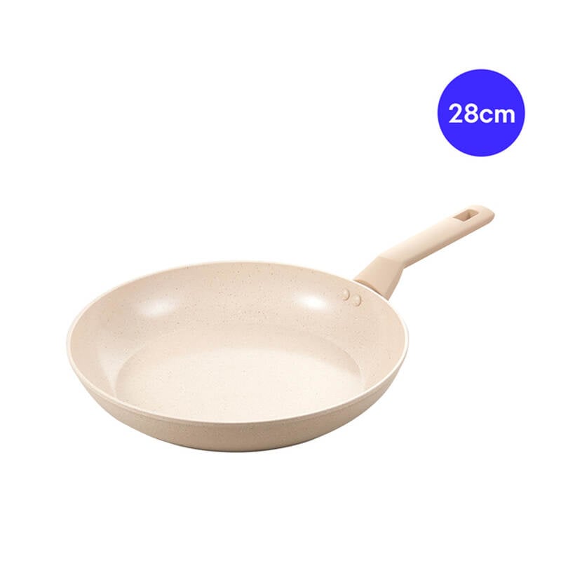 Chảo nh&ocirc;m chống d&iacute;nh phủ ceramic LocknLock Marble Ceramic IH CAF / CAW 20/24/26/28 d&ugrave;ng được bếp từ - M&agrave;u be image number null